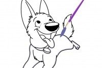 Colora i teneri cagnolini Colora i teneri cagnolini