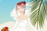 Sposa sulla spiaggia di sabbia Sposa sulla spiaggia di sabbia